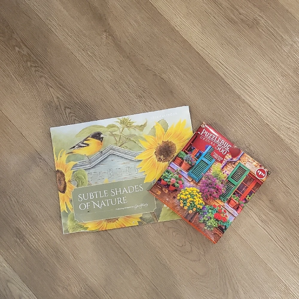 New and FREE WITH PURCHASE Subtle Shades of Nature Puzzle Calendar Bundle